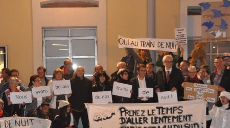 Manifestation pour le rétablissement des trains de nuit
