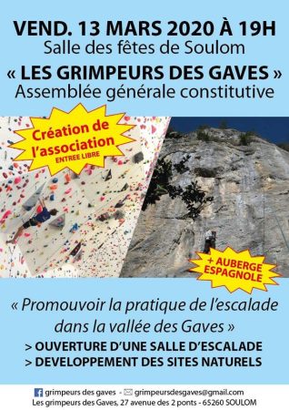 C'est officiel ! Les Grimpeurs des Gaves se rassemblent ce vendredi 13 Mars !