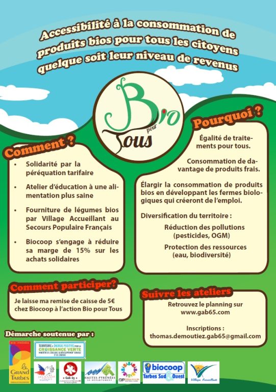 Bio pour tous secours populaire biocoop Frequence Luz
