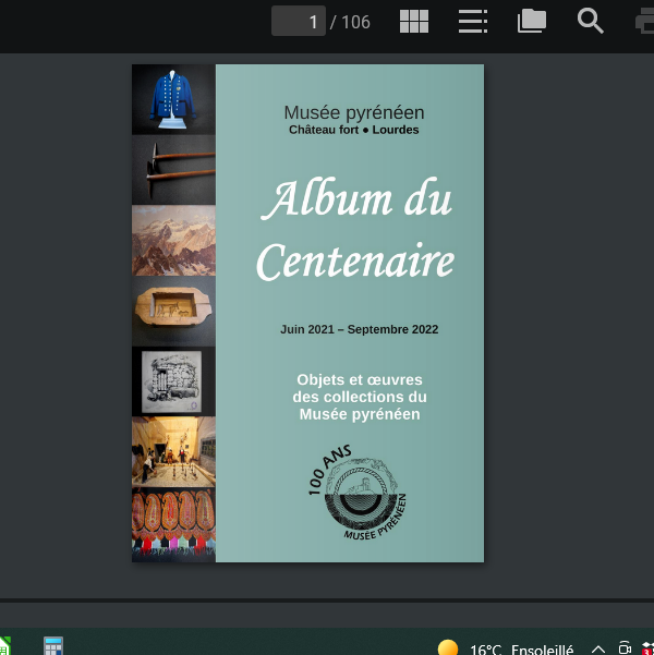 Album du centenaire Musée pyrénéen de Lourdes