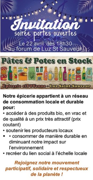 Pâtes & Potes en stock - l'épicerie ciTOYenne se modernise