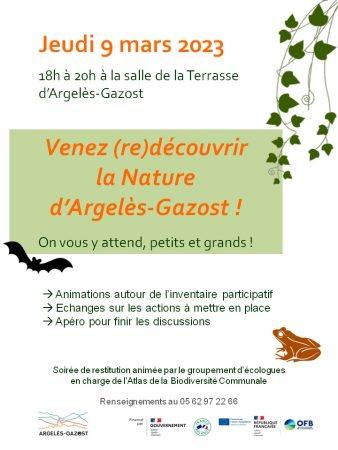 Venez découvrir et participer à l'Atlas de la Biodiversité d'Ageles-Gazost