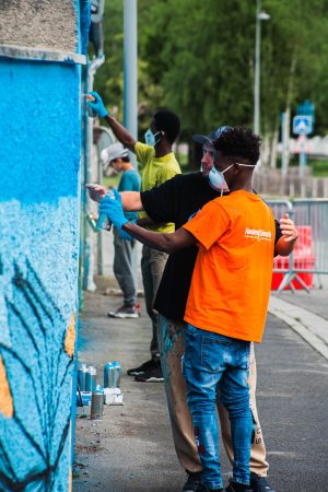 graffeurs à l'oeuvre