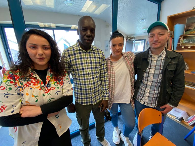 Les 4 animateurs du jour, Lia Mahamadou, Tamar et Georgi