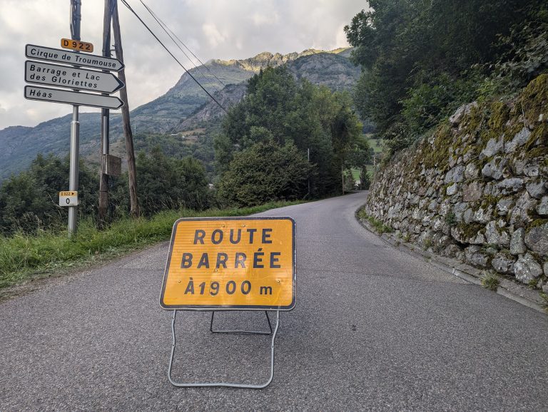 La D923 toujours fermée mardi