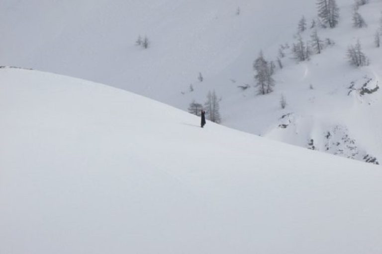 autoportrait dans la neige