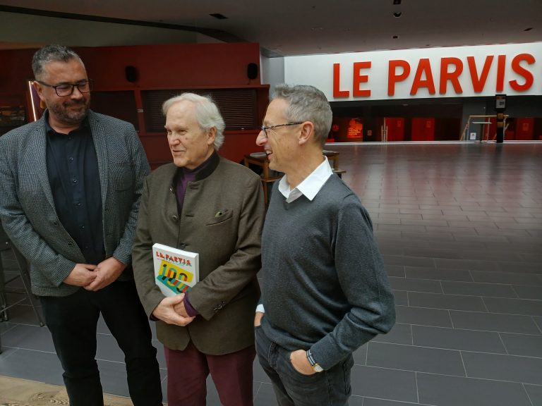 Frédéric Esquéré, Marc Bellit et Emmanuel Gerard autour du livre.