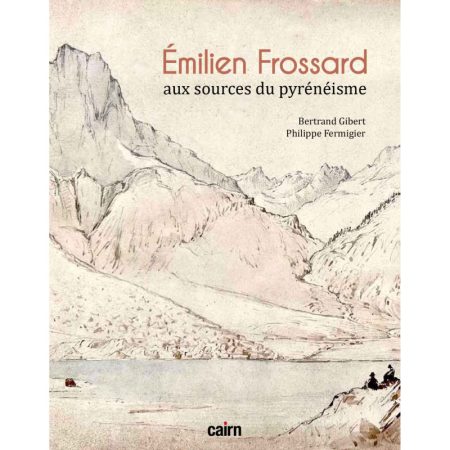 couverture d'un livre avec paysage de montagne et lac .