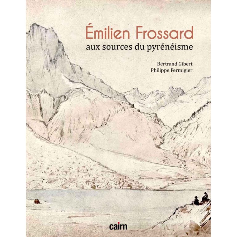 couverture d'un livre avec paysage de montagne et lac .