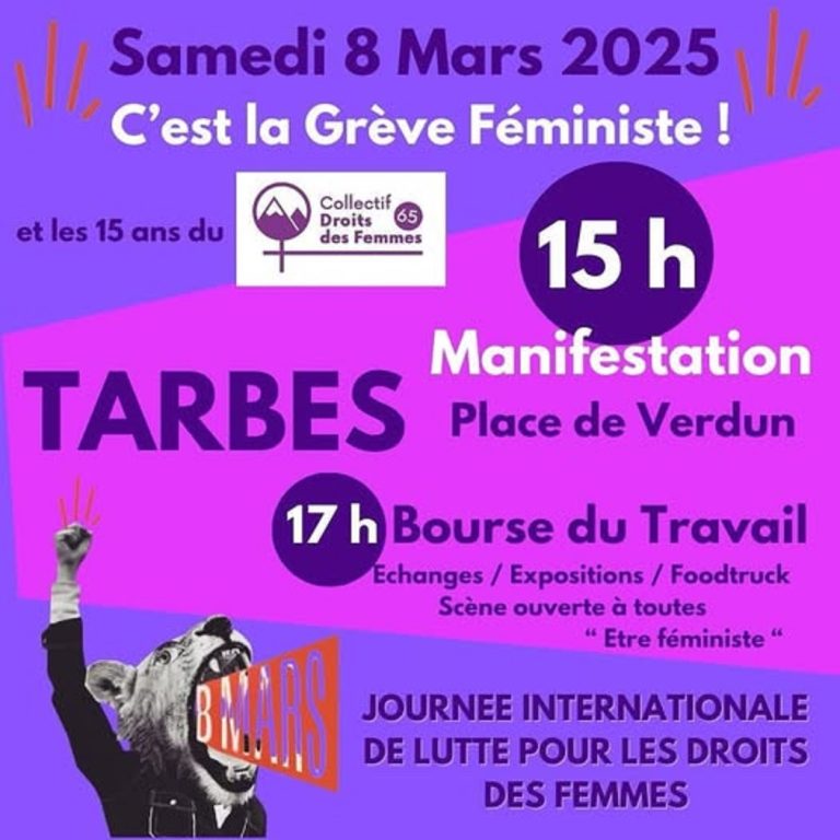 assemblement à Tarbes pour la Journée Internationale des Droits des Femmes