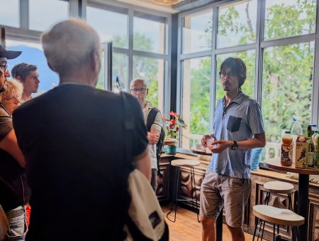 lors du vernissage 1er août