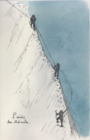 dessin d'Henri Brulle sur une arrête
