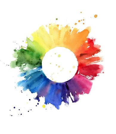 des jolies couleurs en cercle excentrique