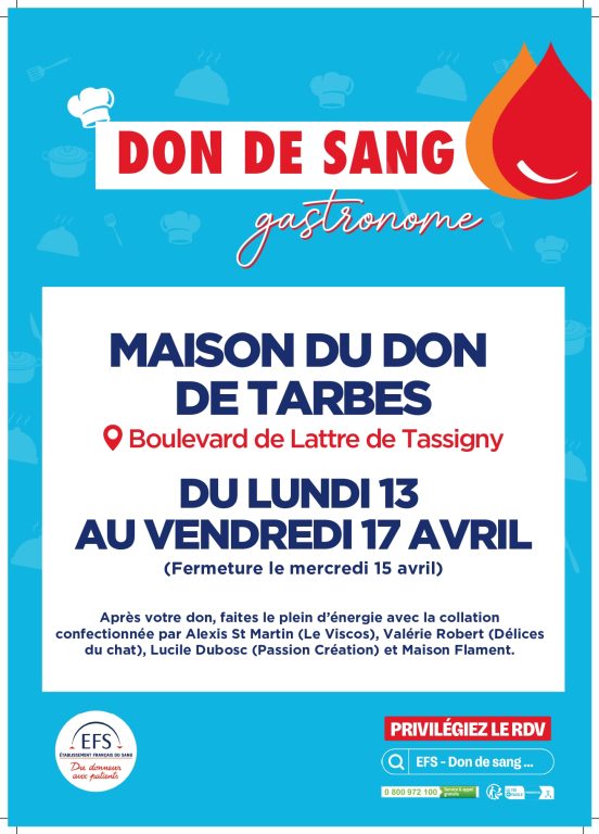Don du sang gastronome