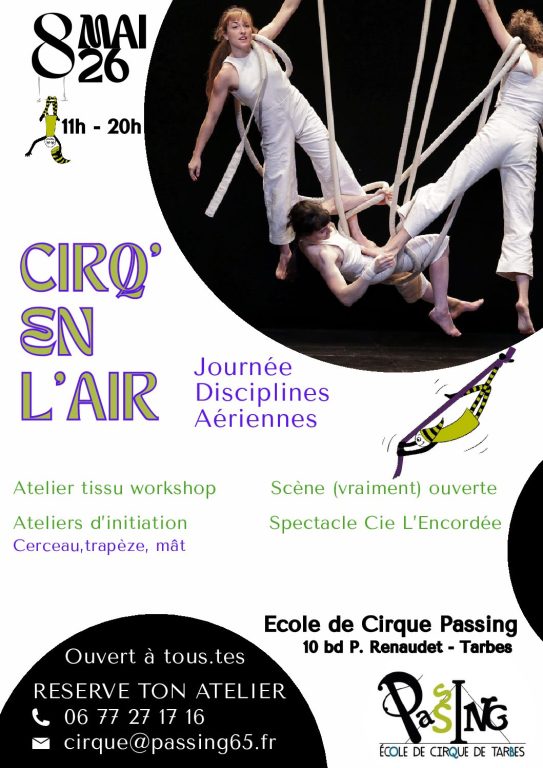 Première édition de Cirq' En L'Air ce 08 mai à Tarbes