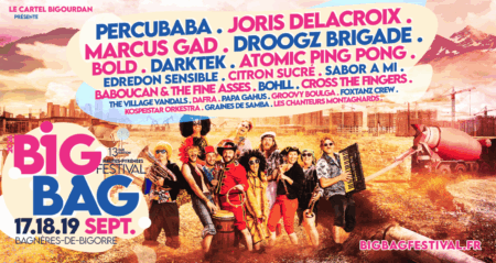 affiche du big bag avec les noms des artistes