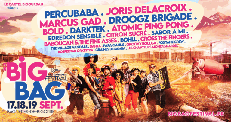 affiche du big bag avec les noms des artistes